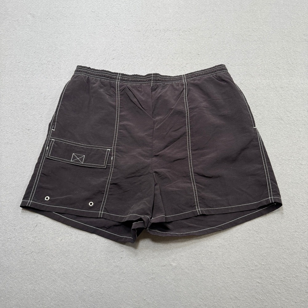 R&R Sport Swim Trunks Boy's 18 Black Nylon Mesh Lined Activewear Board Shorts